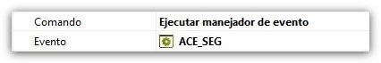 Comando ejecutar manejador de evento ACE_SEG